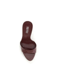 Paris Texas Bordeaux Calf Leather Bos Taurus Stiletto Heel Sandals