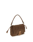 Fendi Brown Raffia Shoulder Bag