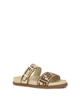 Fendi Brown Raffia Flat Sandals