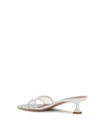 Amina Muaddi White Pvc Sandals