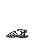Valentino Garavani Black Rubber Flat Sandals