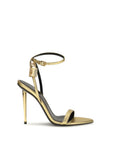 Tom Ford Gold Lamb Ovis Aries Aries Stiletto Heel Sandals