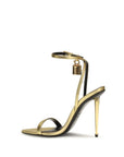 Tom Ford Gold Lamb Ovis Aries Aries Stiletto Heel Sandals