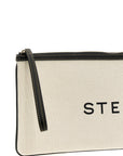 Stella McCartney Beige Cotton Clutch Bag
