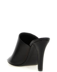 Saint Laurent Black Leather Stiletto Heel Sandals