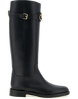 Valentino Garavani Black Calfskin Over The Knee
