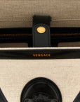 Versace Beige Leather Tote Bag