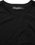 Dolce & Gabbana Black Wool Crew Neck Short Sleeves Men T-shirt