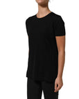 Dolce & Gabbana Black Wool Crew Neck Short Sleeves Men T-shirt