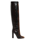 Dolce & Gabbana Brown Exotic Leather Knee High Boots Shoes