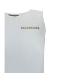 Balenciaga White Cotton Tank Tops