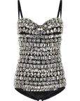 Dolce & Gabbana Silver Polyamide Bodysuit