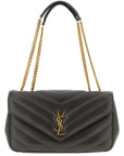 Saint Laurent Brown Lamb Leather Shoulder Bag