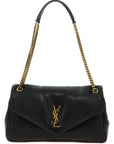 Saint Laurent Black Leather Shoulder Bag