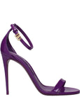 Dolce & Gabbana Purple Leather Stiletto Heel Sandals
