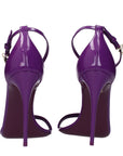 Dolce & Gabbana Purple Leather Stiletto Heel Sandals