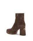 Valentino Garavani Brown Calf Leather Bos Taurus Ankle Boots