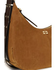 Ganni Brown Recycled Polyester Shoulder Bag