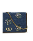 Valentino Garavani Blue Cotton Shoulder Bag