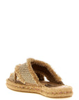 Jimmy Choo Gold Textile Slides
