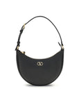 Valentino Garavani Black Calf Leather Bos Taurus Shoulder Bag