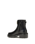 Valentino Garavani Black Calf Leather Bos Taurus Ankle Boots