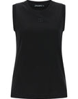 Dolce & Gabbana Black Cotton Sleeveles T-Shirt