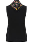 Dolce & Gabbana Black Cotton Sleeveles T-Shirt