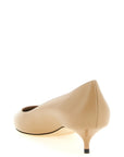 Jimmy Choo Beige Leather Mid Heel Pumps