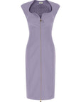 Elisabetta Franchi Purple Polyester Midi Dress