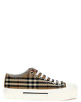 Burberry Beige Cotton Low Top Sneakers