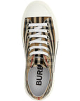 Burberry Beige Cotton Low Top Sneakers