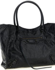 Balenciaga Black Lamb Leather Tote Bag