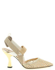 Fendi Beige Polyamide High Heel Pumps
