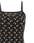 Marine Serre Black Polyamide Short Dress