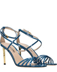 Tom Ford Blue Leather Stiletto Heel Sandals