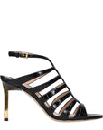 Tom Ford Black Leather Stiletto Heel Sandals
