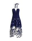 FARM RIO Blue Cotton Casual Dress