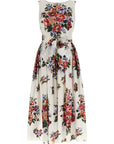 Dolce & Gabbana White Cotton Midi Dress