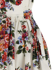 Dolce & Gabbana White Cotton Midi Dress