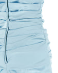 Dolce & Gabbana Blue Acetate Short Dress