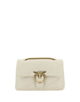 PINKO White Calf Leather Bos Taurus Shoulder Bag