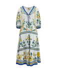 FARM RIO Multicolor Linen Casual Dress