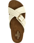 Valentino Garavani White Calfskin Slides
