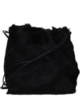Jil Sander Black Fur Shoulder Bag