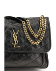 Saint Laurent Black Calf Leather Bos Taurus Shoulder Bag
