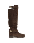 Jimmy Choo Brown Calf Leather Bos Taurus Lace-Up Boots