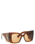 Saint Laurent Brown Acetate Sunglasses