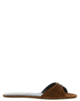Saint Laurent Brown Calfskin Slides