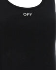 Off-White Black Cotton Tank Tops